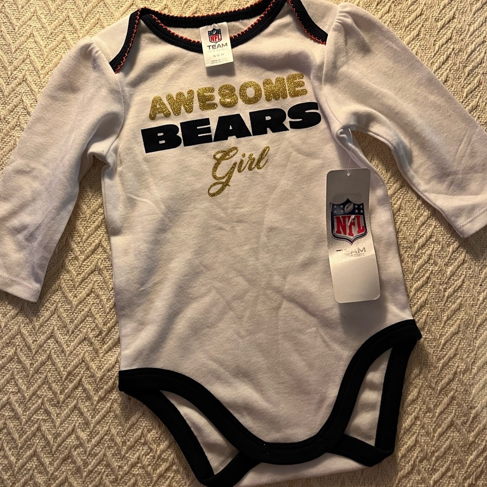 NFL Licensed Chicago Bears Girls Onesie 6-9mo